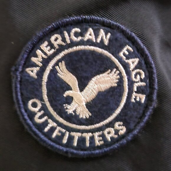 AMERICAN EAGLE OUTFITTERS Men's Nylon Black Parka Size Medium - Picture 5 of 5